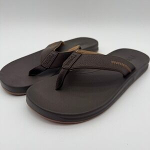 Flojos Mens Flip Flop Sandals Brown Thong Beach Summer Shoes Size 13